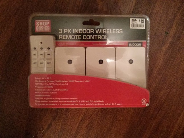 Indoor Wireless Remote Control with 3 Outlets, 3-Pack, White, 13569 